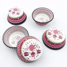 100 шт./лот, повседневная формочка для кексов, бумажный поднос для кексов, формочка, Инструменты для декорирования