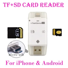 Only today! 3 in 1 iFlash Drive USB Micro SD SDHC TF Card Reader Writer for iPhone 5/5s/6/6 plus/ipad/itouch /All Android Phones