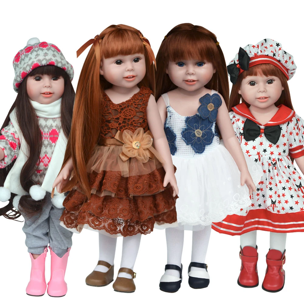 

Doll Clothes(Not Contain doll) Fits 18" Girl Doll Whole Outfit Clothes Bows Tights Hat Shoes Beauty Fashion Clothes