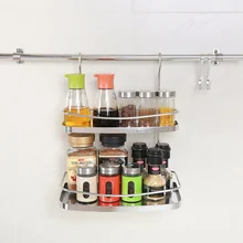 304 Подвеска из нержавеющей стали со вкусом стеллаж для хранения тигель стеллаж для выставки товаров кухонные полки настенные без палки wx8081026