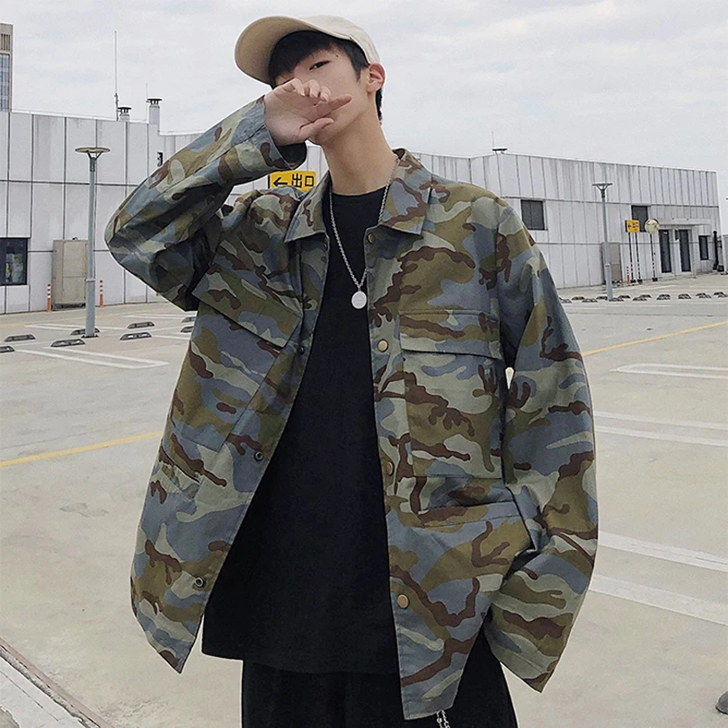 Men Camouflage Jacket Cargo 2019 New Mens Japanese Streetwear Windbreaker Military Jacket Male Fashion Camo Jackets and Coats Men Camouflage Jacket Cargo 2019 New Mens Japanese Streetwear Windbreaker Military Jacket Male Fashion Camo Jackets and Coats