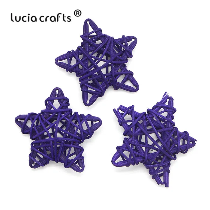 Lucia crafts 5 шт/10 шт 6 см ротанговый шар Сепак такрау Рождество/День рождения Свадебная вечеринка орнамент DIY подарки Декор поставки M0701 - Цвет: C3 Purple  5pcs