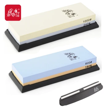 

[TAIDEA] Knife Sharpener 2pcs 180#/600# and 1000#/240# whetstone Corundum Stones double-side Whetstone Kitchen sharpening tool