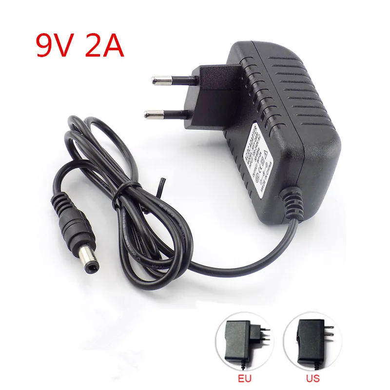 

AC to DC CCTV Power Adapter 9V 2A CCTV Camera Power Supply 5.5mmx2.5mm Connector Charger for LED Strip Light Surveillance Camera