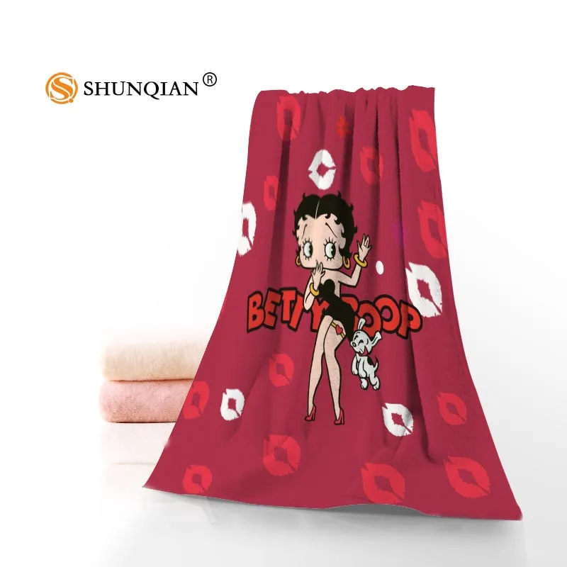 Новые Пользовательские Betty Boop полотенце с принтом хлопок лицо/банные полотенца из микрофибры Ткань для детей Мужчины Женщины полотенце для душа s A8.8