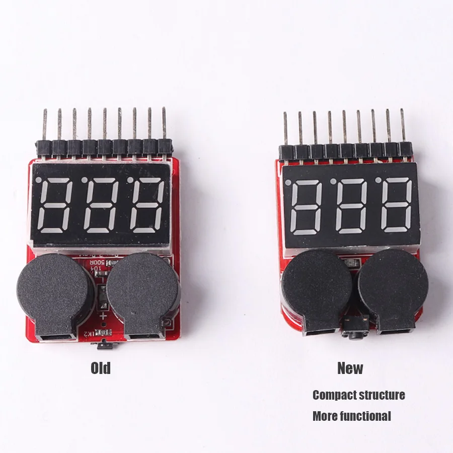 1-8S батарея низкого напряжения тестер зуммер сигнализации 3,6-32 В светодиодный вольтметр Lipo индикатор напряжения предотвращает обратное соединение