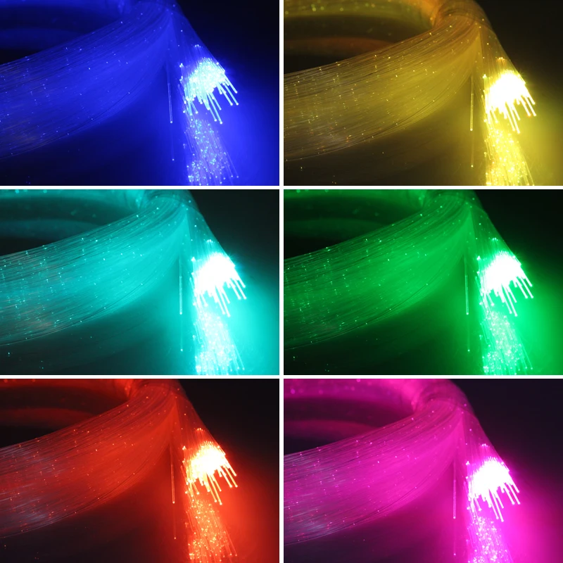 PMMA Plastic Fiber Optic end glow Cable 450m/roll 0.75mm*3pcs Sparkle Flash Point Wire for DIY lighting decoration