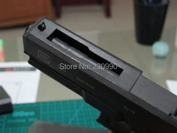 Новинка 2в1 Glock18 M1911 Бумажная модель игрушечного пистолета Рисование страниц 3d diy военная бумажная головоломка 3D бумажная модель Косплей оружие игрушка