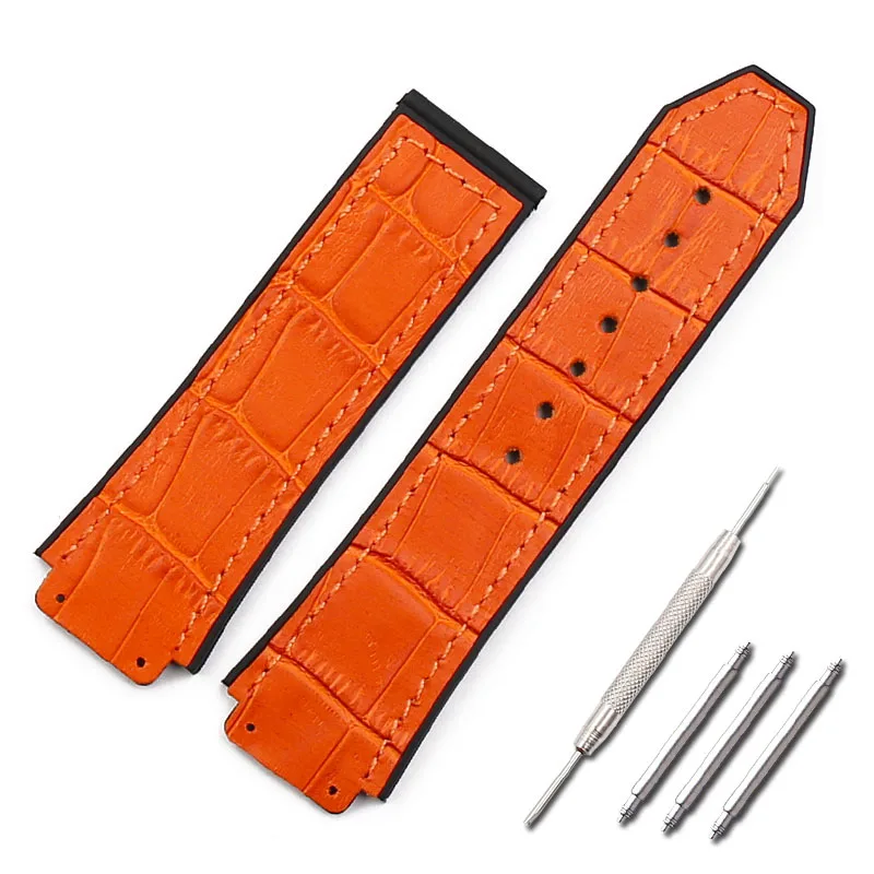 Резиновый ремешок Мужские аксессуары для часов crazy cowhie strap19mmx25mm для Hublot big bang серии спортивные водонепроницаемые женские часы - Цвет ремешка: Style 11