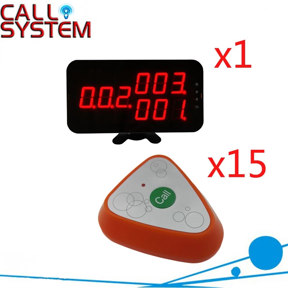 K-4-C-red+K-S1 1+15 Wireless Restaurant Calling System