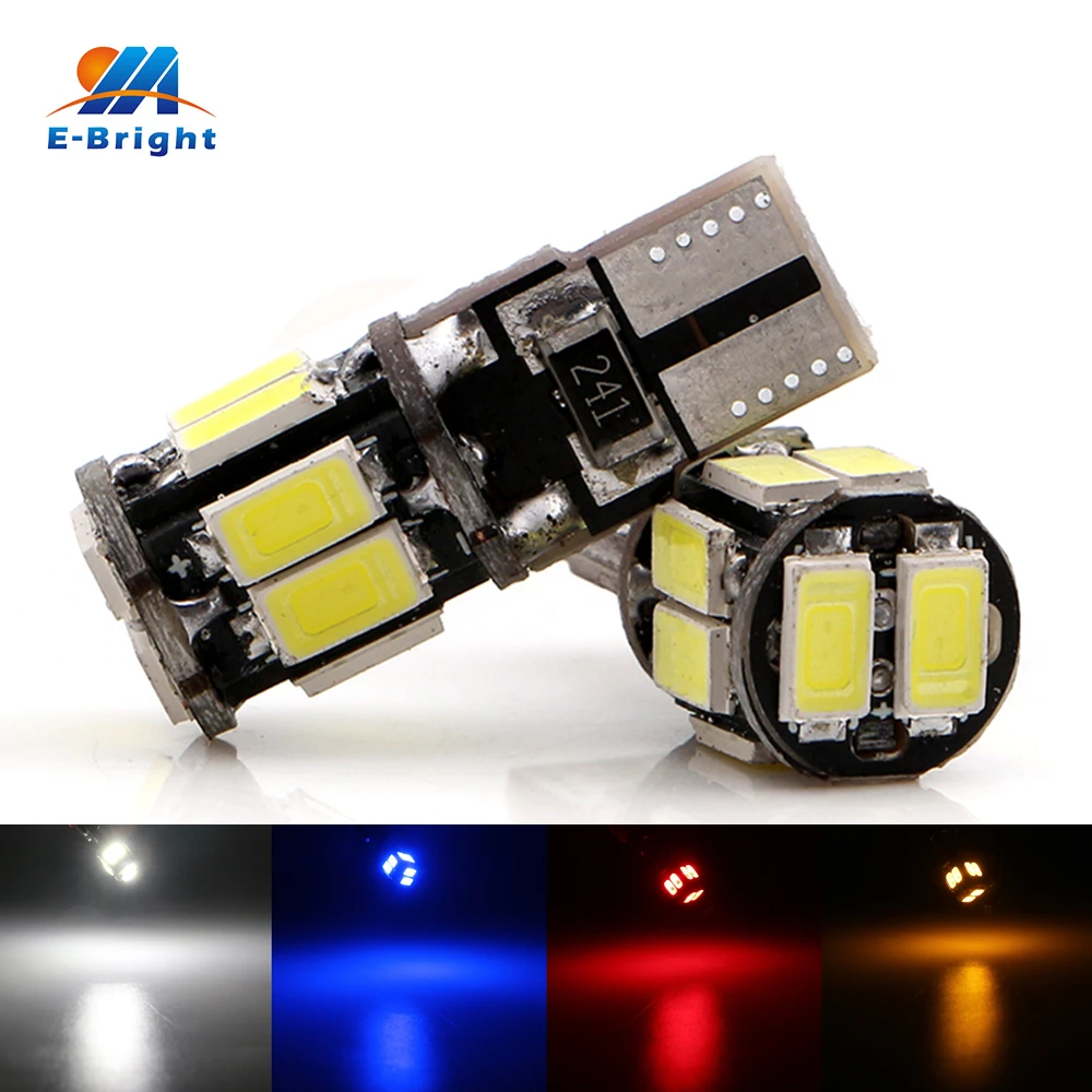 Универсальная Светодиодная лампа Canbus W5W 194 168 T10 5630 10 SMD 50 шт.|car door led light|led instrumentcar light
