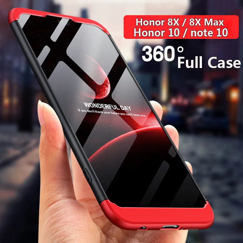 

WeeYRN 360 Hard Full Protection Cover Huawei Honor 8X MAX note 10 Funda Matte Case Luxury PC 3 in 1 Cover Huawei Honor note 10