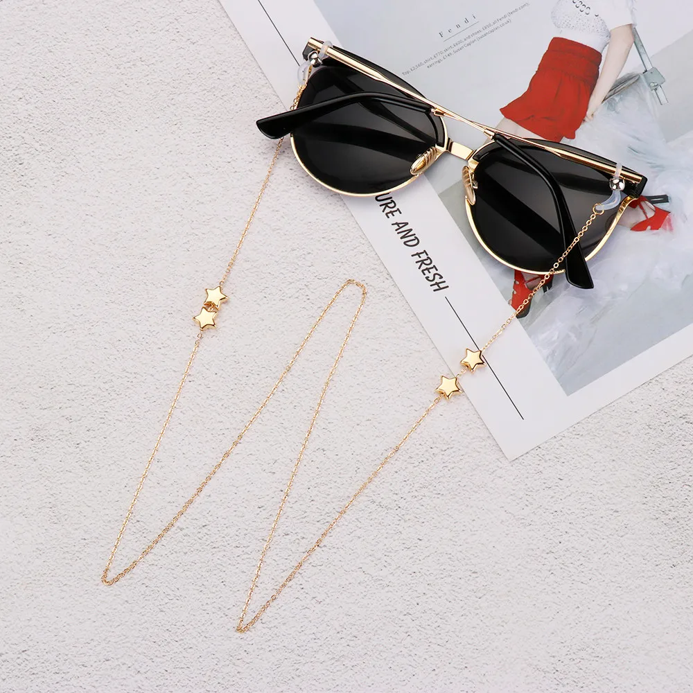 1Pcs Eyeglasses Chains for Women Metal Sunglasses Reading Glasses Cords Vintage Glasses Holder Strap Lanyards Eyewear Necklace