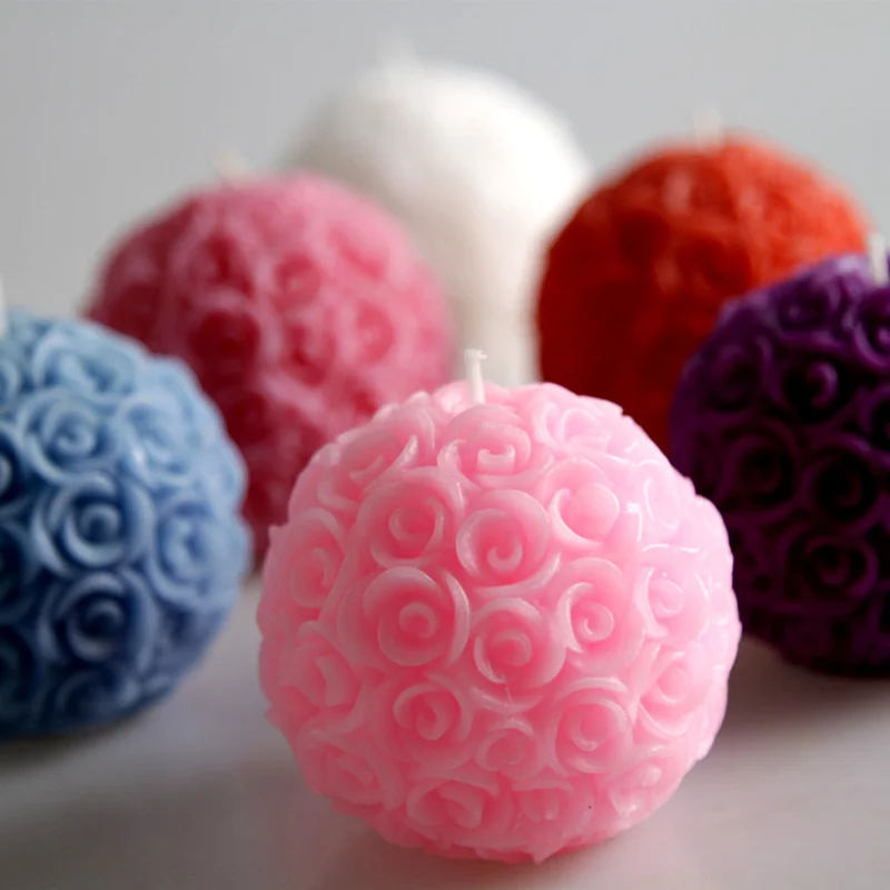 1PCSValentine s Gift 3D Rose Ball Candle Wedding Decoration Valentine's Day | Дом и сад
