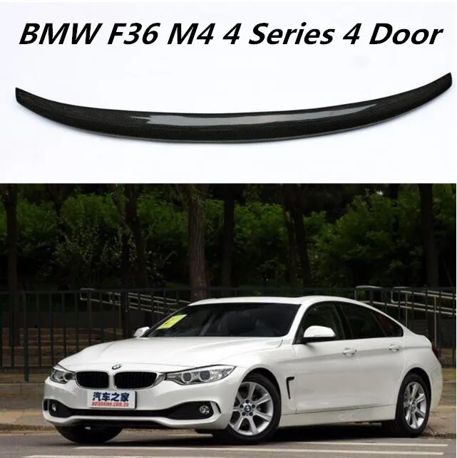 New Carbon Fiber Car Rear Wing Trunk Lip Spoiler For Bmw F36 M4 4