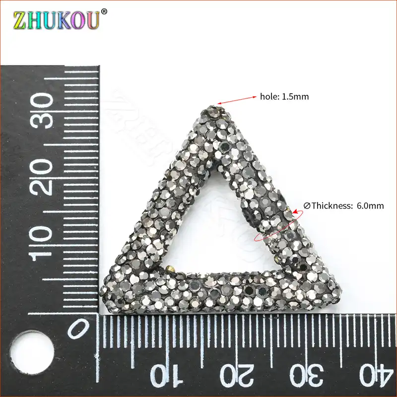 ZHUKOU 31x35 мм высококачественные треугольные бусины изысканные латунные кубические