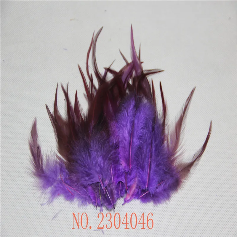 

Wholesale 100PCS natural feathers dyed purple 12-15CM (5--6 inch) chicken feathers DIY decorative feathers accessories