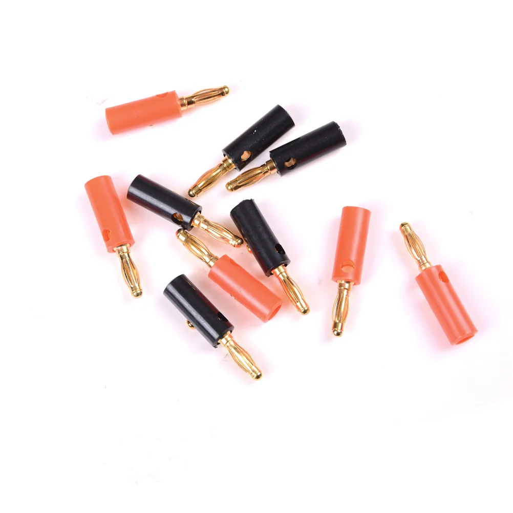 

4mm 10pcs Audio Speaker Screw Banana Gold Plate Plugs Connectors