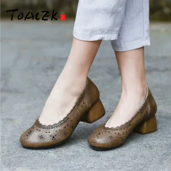 

Hand-made leather women's shoes hollow pointed comfortable joker folk vintage sandals
