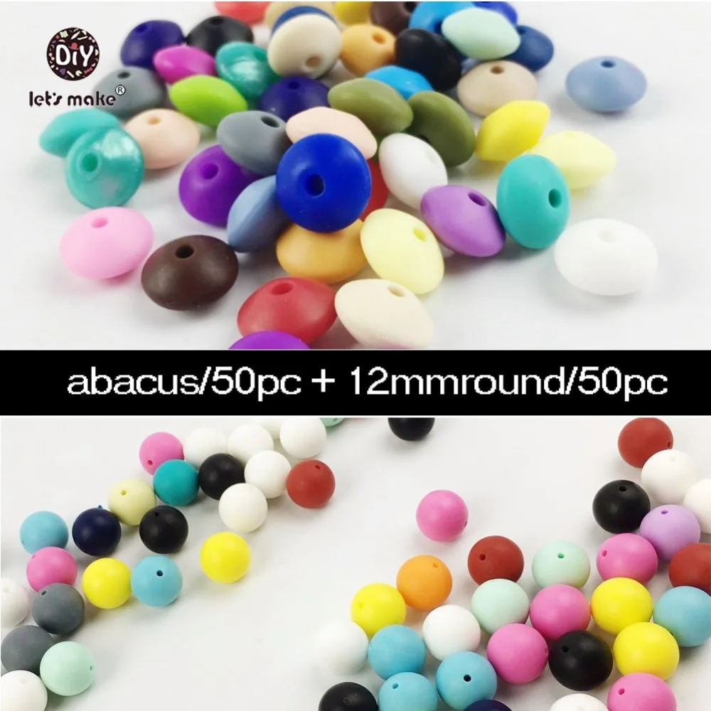 Buy Let's Make 100pcs Silicone Beads Silicone Teether