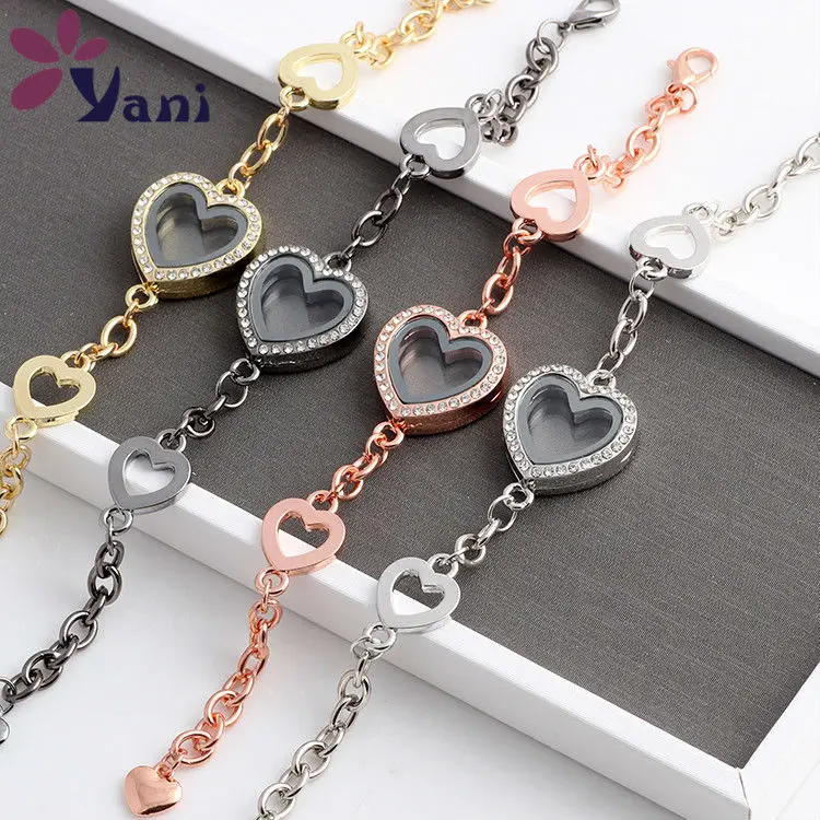 10pcs-lot-Free-Shipping-Rhinestone-Floating-Locket-Bracelet-Alloy-Heart-Locket-Bracelet-Bangles-for-Charms
