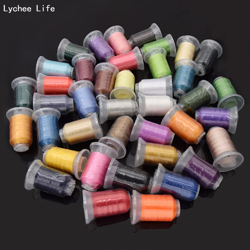 Lychee Life 40 цветов 120D/2 полиэфирная Вышивальная нить для одежды|Швейные нитки| |