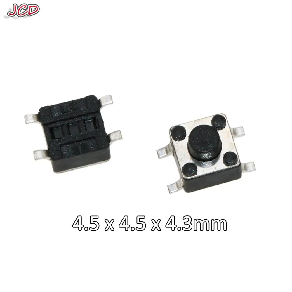 JCD 4 5x4 5 мм SMD переключатель контактный сенсорный Микро Такт Кнопочные