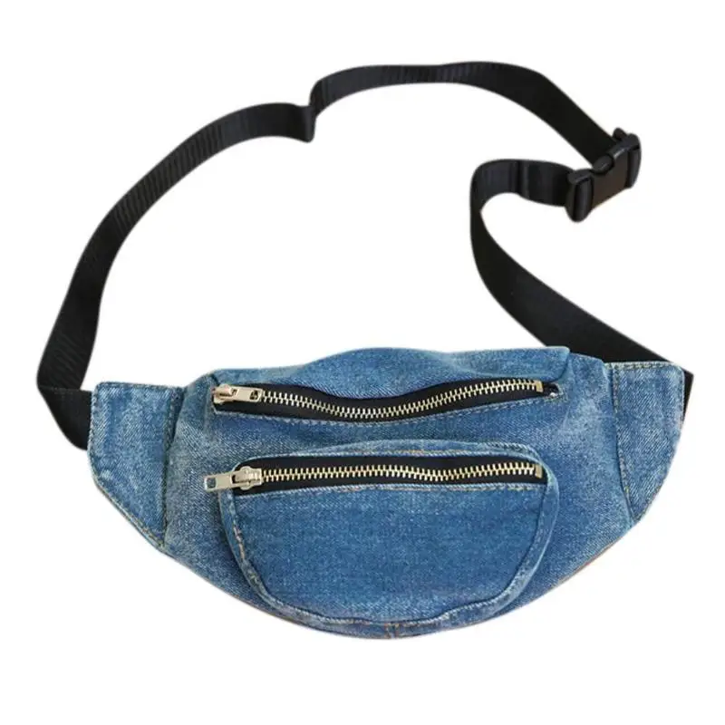 الدنيم سستة الخصر حزمة أكياس للنساء حزام الخصر حزم الصدر Crossbody حقائب عارضة الكتف رسول فاني محفظة الهاتف حقيبة
