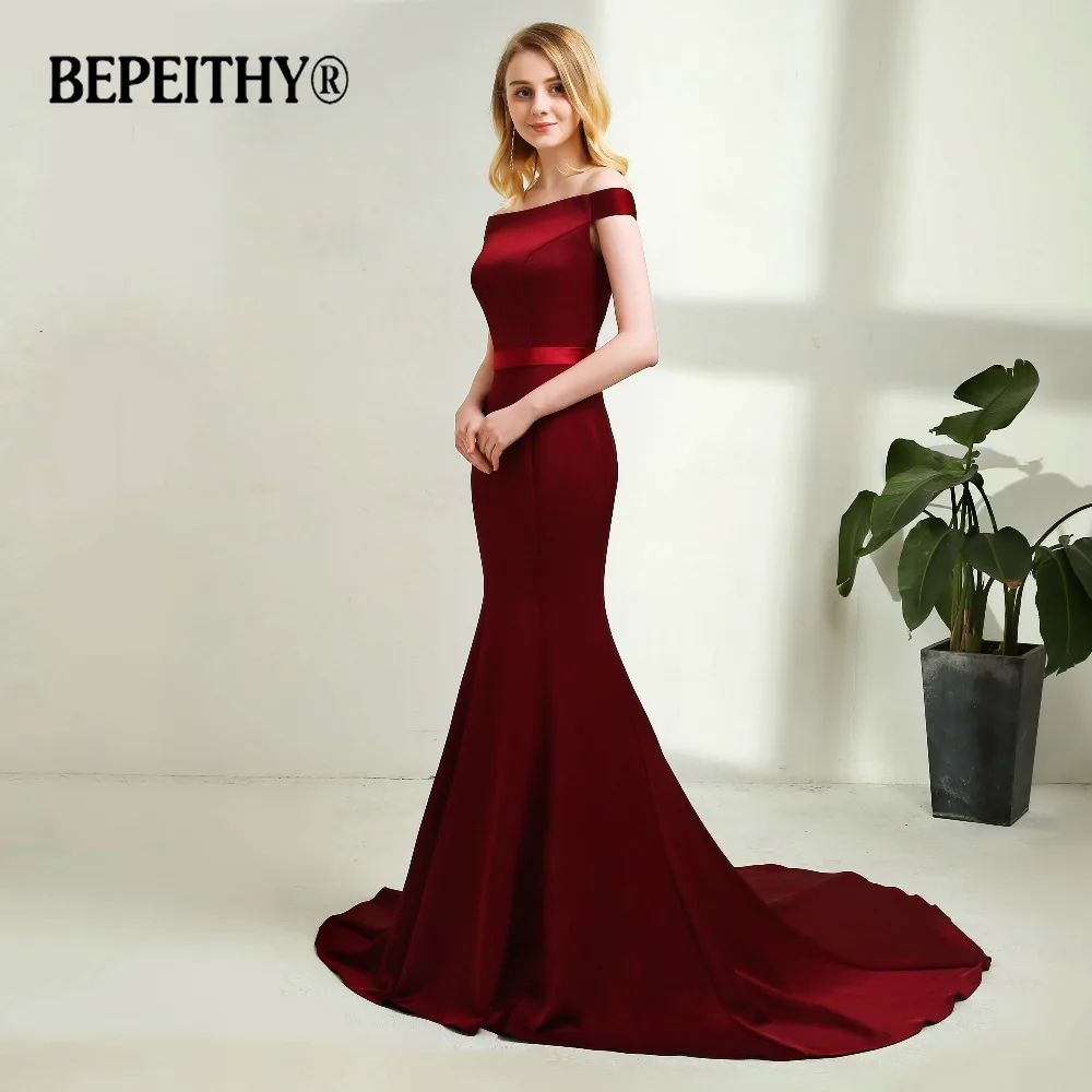 Элегантное Длинное платье русалки вечерние платья со шлейфом светоотражающее платье темно-красное винтажное торжественное платье Vestidos Longo с поясом