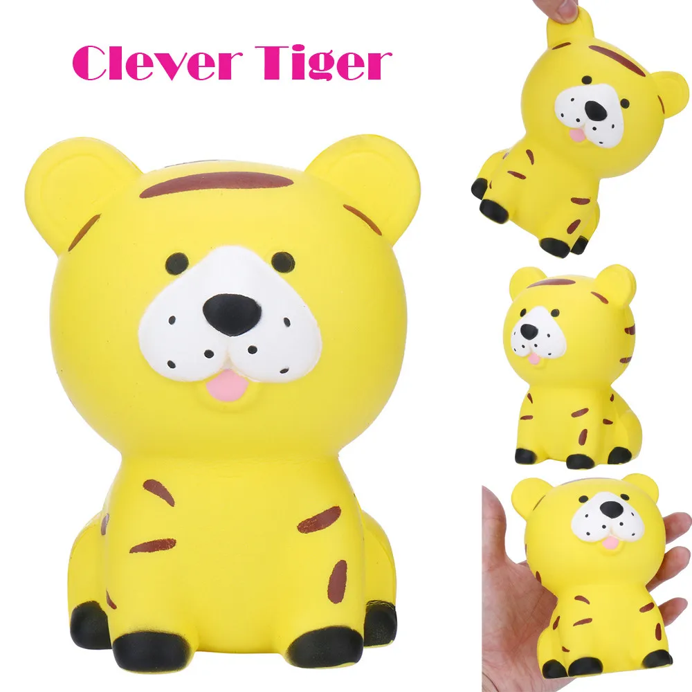Мягкие сжимаемые игрушки Kawaii Tiger Slow Rising для снятия стресса очаровательные с