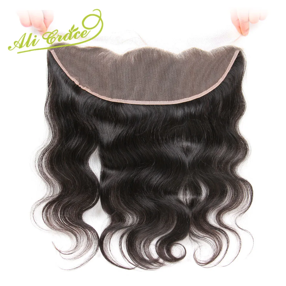 ALI GRACE волосы малазийские волнистые 13X4 кружева Фронтальная средняя свободная часть Remy человеческие волосы закрытие натуральный цвет 10-20 дюймов