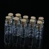 10pcs/lot 0.5ml 18x10mm Mini Glass Bottle Vial with Cork Stopper Storage Pendant 4
