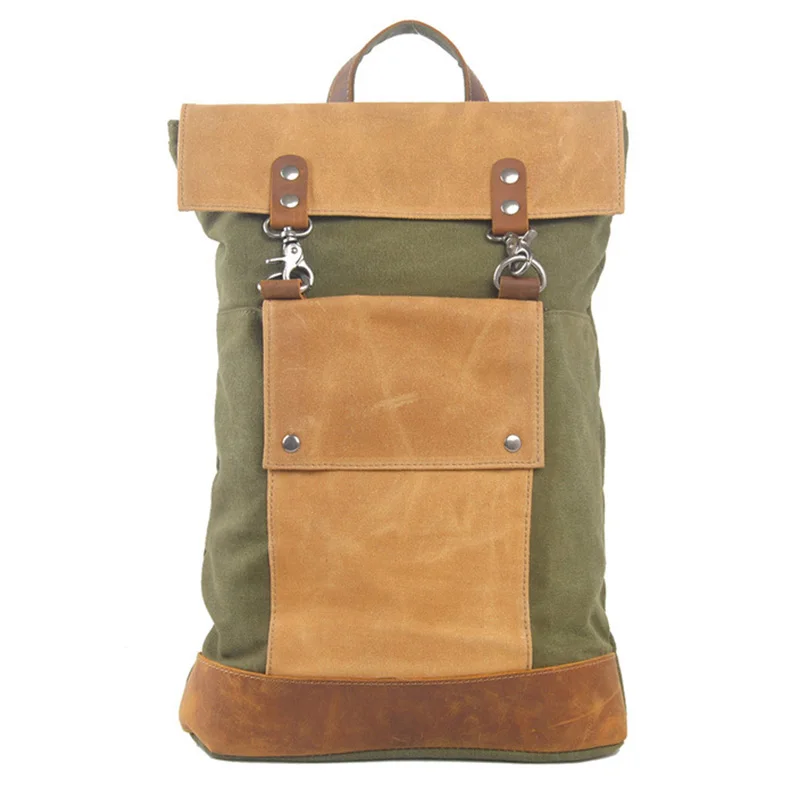 

Vintage Travel Backpacks Casual Travel Cowhide Backpack for Thick Canvas Bag School Backpack Bags
