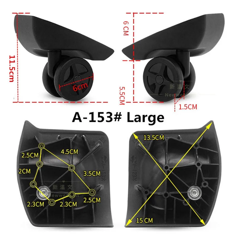 Замена багажа колеса для чемоданов ремонт Спиннер чемоданные колесики колеса запчасти Тележка Замена пластик