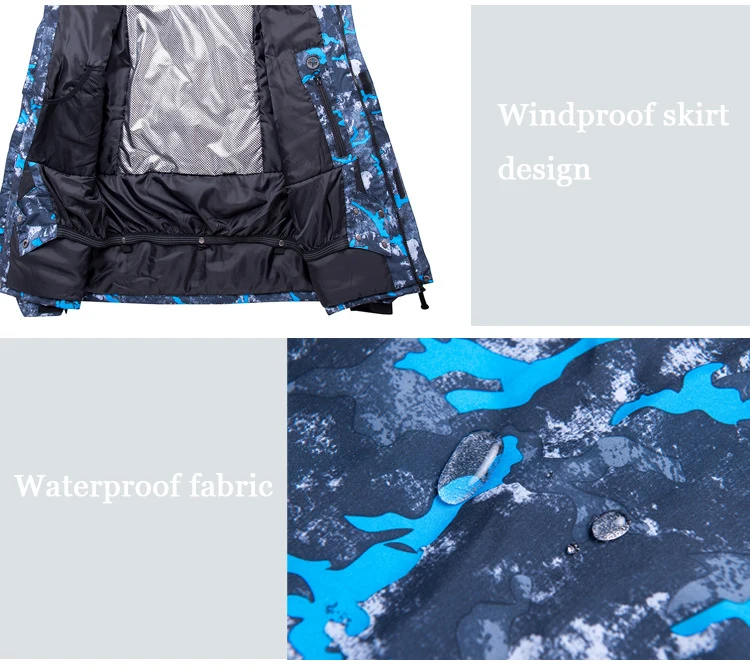 Зимний лыжный костюм Мужская Уличная одежда для катания на сноуборде водонепроницаемый Terno Esqui Roupa De лыжный комплект куртка ветрозащитная и теплая