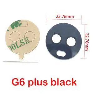 2 шт./лот задняя камера стекло объектив с наклейкой клей запасные части для Motorola Moto E4 G4 G5 G5s G6 G7 Play Plus power X4 - Цвет: G6 Plus Black