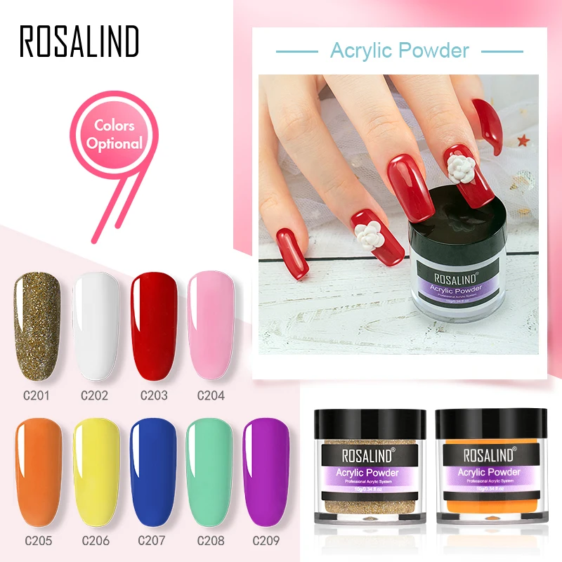 Order Offer for  ROSALIND Powder Builder Gel Of Nails Extension Builder Crystal Vernis Semi Permanant Acrylic Powder