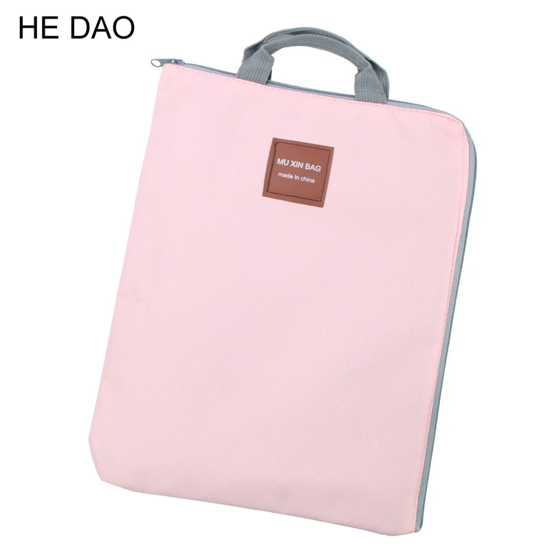 

Korean Simple Solid A4 Big Capacity Document Bag Business Briefcase Storage File Folder For Papers Stationery Student Gift