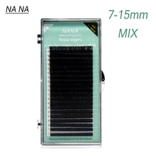 Все размеры, 5 чехлов, J B C D curl, 7~ 15 мм микс, 20 рядов/лоток, наращивание ресниц норки, натуральные ресницы, отдельные накладные ресницы