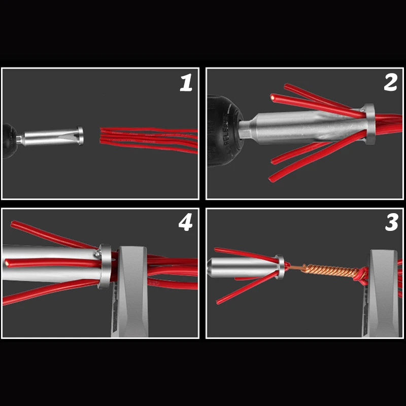 Практичный 2,5/4 квадратных Универсальный провода скручивания инструмент Электрический кабель Быстрый разъем скрученный провод зачистки
