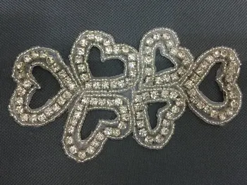 

Free shipping Crystal Applique, Rhinestone Applique, Wedding Applique, Bridal Applique, Beaded Crystal, Beaded Rhinestones -DIY