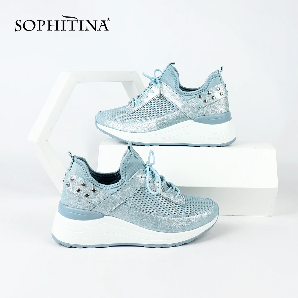 SOPHITINA/Стильные повседневные женские кроссовки на сплошной подошве. Верх обуви