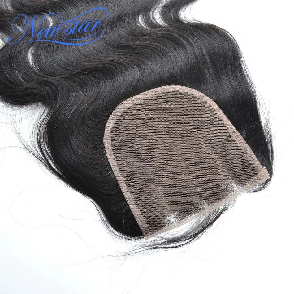 New star волнистые волосы, для придания объема 3 часть 5x5 накладные волосы Virgin(не бразильского Виргинские человеческих волос средние коричневый швейцарские кружева с детскими волосами застежка
