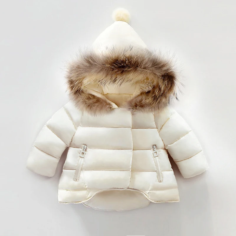 

BibiCola girls winter jackets children fur hooded down parkas coat kids girls thick warm outwear snowsuit clothing down parkas