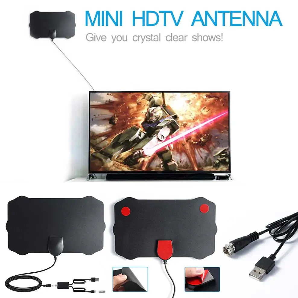 120 км Antena цифровой HD ТВ Крытый HD телевизионные антенны с усилители домашние усилитель сигнала радиус Surf Fox Antena HD ТВ антенны воздушные