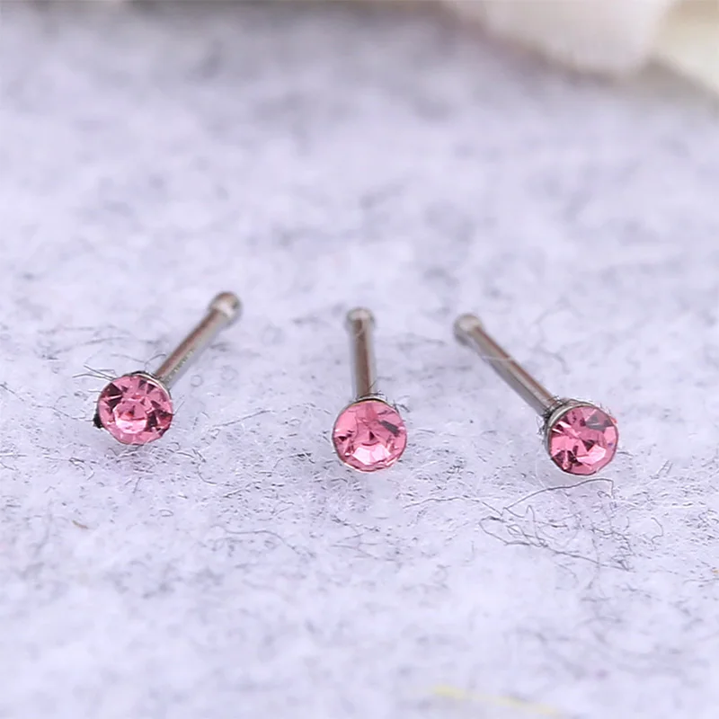 Crystal Rhinestone Nose stud Stainless Surgical Nose Piercing Stud Superfine ear bone needle earrings Body Jewelry piercing jewelry nose studs body piercing earrings ear piercing jewelry metal jewelry body piercing jewelry body jewelry