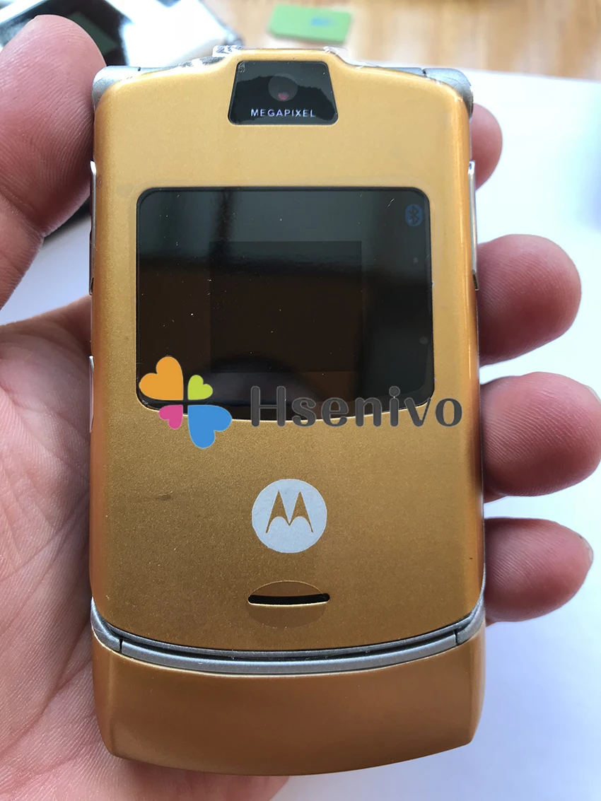 100% хорошего качества оригинальные World Версия флип четырехдиапазонный с GSM Motorola Razr V3 мобильного телефона один год гарантии Бесплатная
