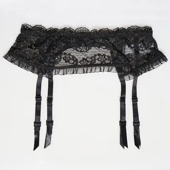 

Sexy Garters Female Lace Floral Ruffle Slim Sexy Garter Belts for Stockings Women New Sweet Suspender Belt Sexy lingerie GA1109