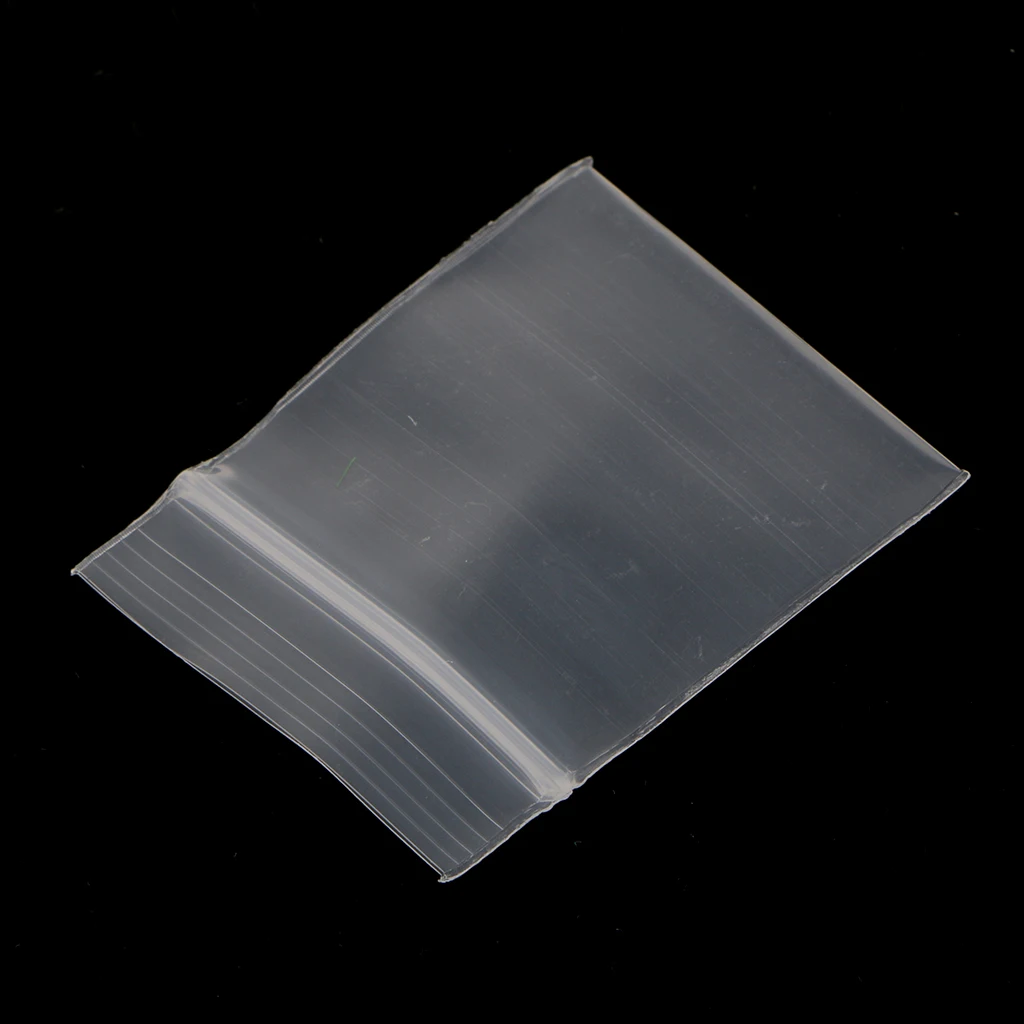 100pcs Mini Clear Zip Bag Poly Plastic Bag Recyclable Baggies for Home Kitchen Travel Storage Organization Tools - 1'x 1.1' 4mil
