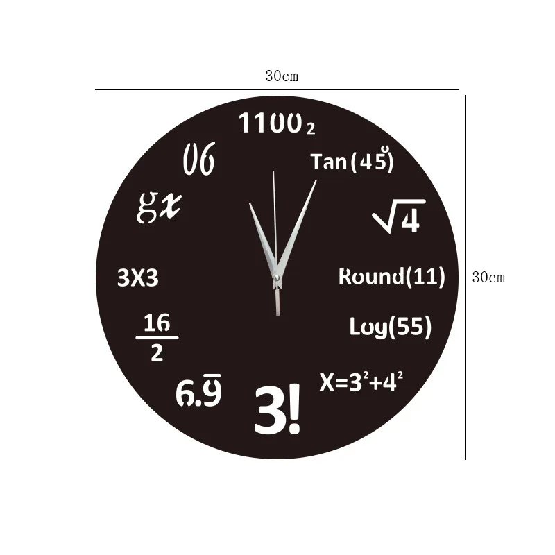 Большие креативные настенные часы Математика Классная доска поп-викторина часы Современный дизайн большие настенные часы для гостиной настенные домашний декор